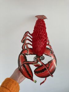 A lobster headpiece